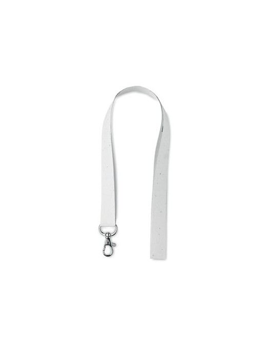 Cordon Papier Graine Éco-responsable Personnalisé à Crochet - LANSEE Matières : métal Couleurs : blanc marquage laser ultra préc
