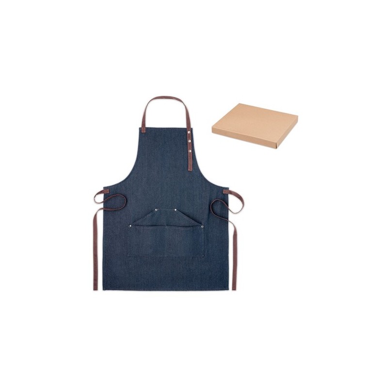 Tablier en denim  240 gr/m² - DENIPUR Matières : coton Couleurs : bleu