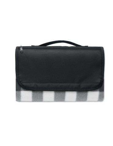 Couverture Polaire Éco-responsable 150 gr - CALY Matières : PET recyclé Couleurs : noir cadeau entreprise pas cher