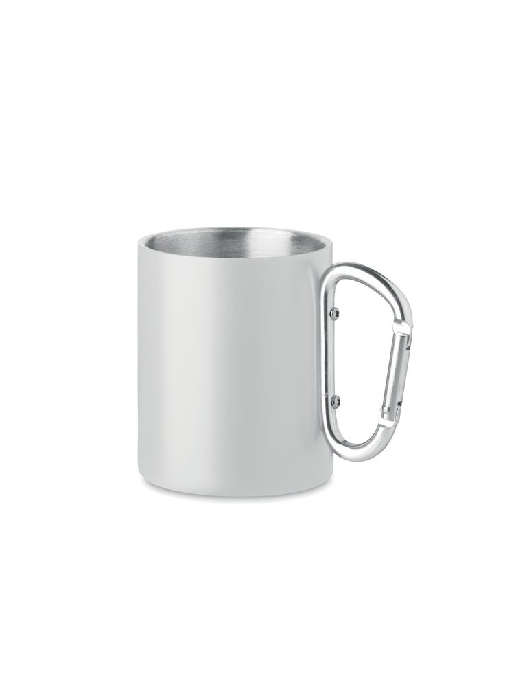 Tasse en métal double paroi personnalisée  - TRUMBA Matières : acier inoxydable Couleurs : blanc