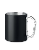 Tasse en métal double paroi personnalisée  - TRUMBA Matières : acier inoxydable Couleurs : noir impression haute définition