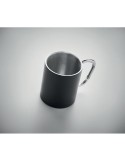 Tasse en métal double paroi personnalisée  - TRUMBA Matières : acier inoxydable Couleurs : noir objet promotionnel éco-responsab