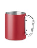 Tasse en métal double paroi personnalisée  - TRUMBA Matières : acier inoxydable Couleurs : rouge goodies publicitaire événementi