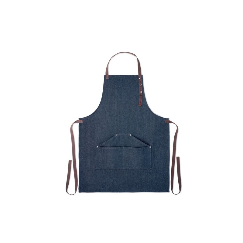 Tablier en denim  240 gr/m² - DENIPUR Matières : coton Couleurs : bleu personnalisable avec votre logo
