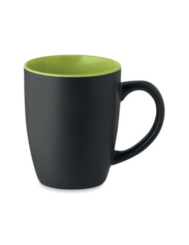 Tasse en céramique bicolore 290 personnalisée et  - LIM Matières : grès Couleurs : vert citron cadeau entreprise pas cher