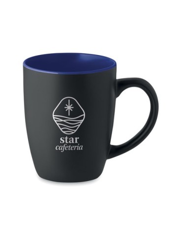 Tasse en céramique bicolore 290 personnalisée et  - LIM Matières : grès Couleurs : bleu marine cadeau client original