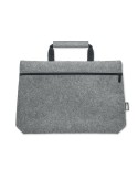 Sac ordinateur  en feutre RPET - TAPLA Matières : PET recyclé Couleurs : gris impression haute définition