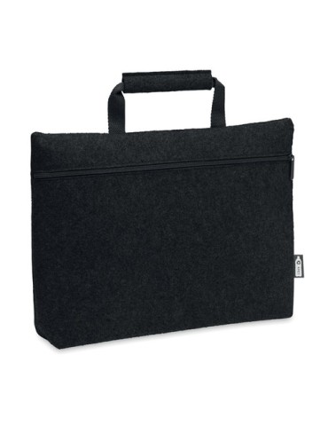 Sac ordinateur  en feutre RPET - TAPLA Matières : PET recyclé Couleurs : noir cadeau entreprise pas cher