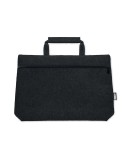 Sac ordinateur  en feutre RPET - TAPLA Matières : PET recyclé Couleurs : noir marquage laser ultra précis