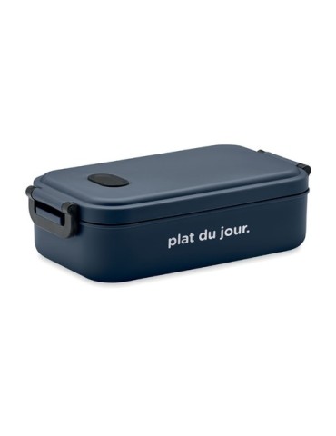 Boîte à lunch  en PP personnalisée - INDUS Matières : polypropylène (PP) Couleurs : bleu marine personnalisation sur mesure