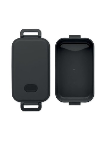 Boîte à lunch  en PP personnalisée - INDUS Matières : polypropylène (PP) Couleurs : noir objet publicitaire robuste