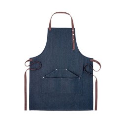 Tablier en denim  240 gr/m² - DENIPUR Matières : coton Couleurs : bleu cadeau entreprise pas cher
