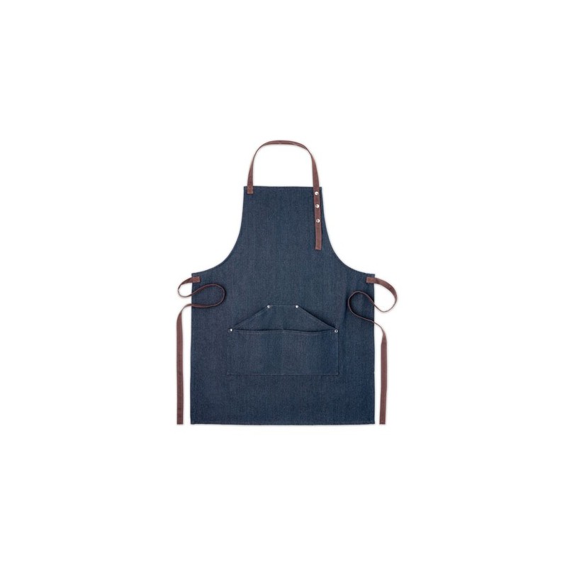 Tablier en denim  240 gr/m² - DENIPUR Matières : coton Couleurs : bleu cadeau entreprise pas cher