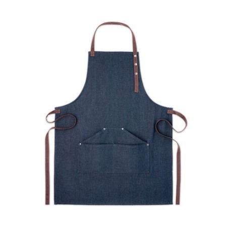 Tablier en denim  240 gr/m² - DENIPUR Matières : coton Couleurs : bleu cadeau entreprise pas cher