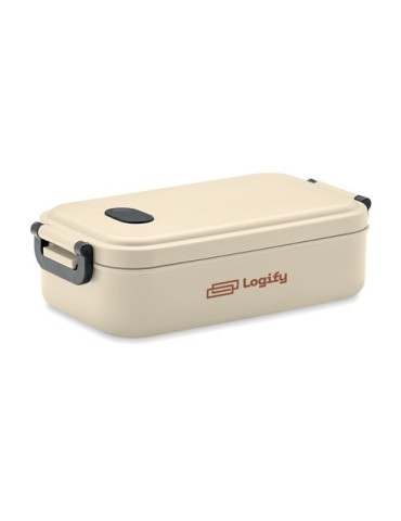 Boîte à lunch  en PP personnalisée - INDUS Matières : polypropylène (PP) Couleurs : beige personnalisable avec votre logo