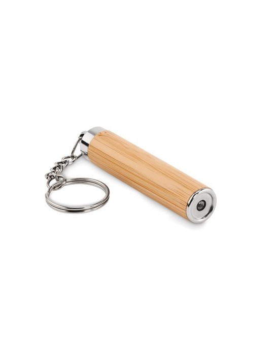 Mini Torche en Bambou PIANTI : Éclairez vos Clés !