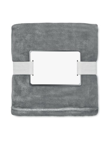 Couverture polaire  personnalisée 280gr RPET LOGAN Matières : PET recyclé Couleurs : pierre objet promotionnel éco-responsable