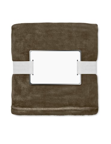 Couverture polaire  personnalisée 280gr RPET LOGAN Matières : PET recyclé Couleurs : terre goodies personnalisé en stock