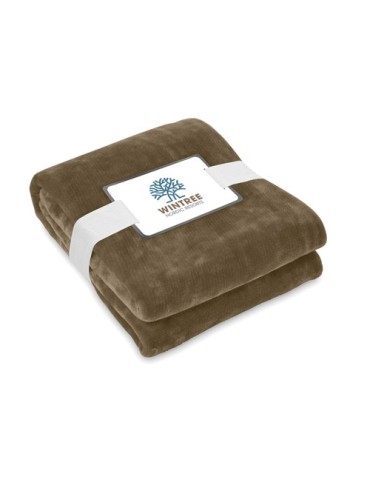Couverture polaire  personnalisée 280gr RPET LOGAN Matières : PET recyclé Couleurs : terre cadeau affaires élégant