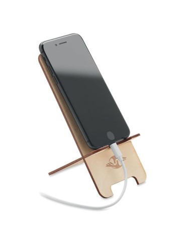 Support de téléphone Éco-responsable en bouleau - GROUW STAND Matières : bois Couleurs : bois impression haute définition