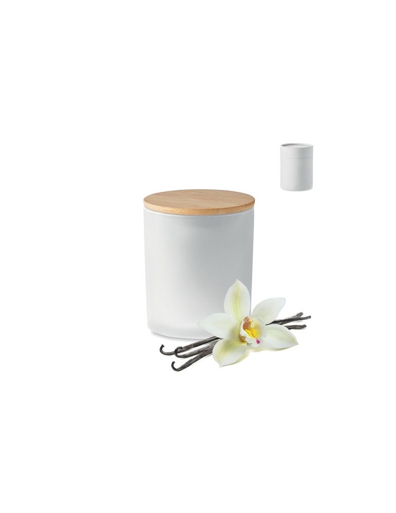 Bougie Végétale Éco-responsable 120g Personnalisée KEOPS SMALL Matières : verre Couleurs : blanc
