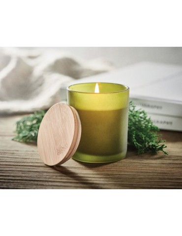 Bougie Végétale Éco-responsable 120g Personnalisée KEOPS SMALL Matières : verre Couleurs : vert objet promo petit budget