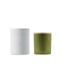 Bougie Végétale Éco-responsable 120g Personnalisée KEOPS SMALL Matières : verre Couleurs : vert goodies publicitaire événementie