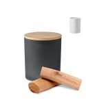 Bougie Végétale Éco-responsable 120g Personnalisée KEOPS SMALL Matières : verre Couleurs : noir personnalisable avec votre logo