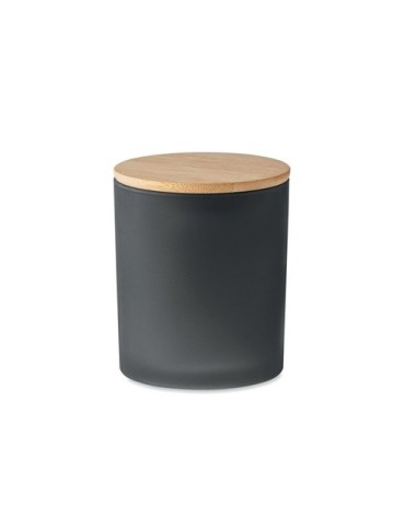 Bougie Végétale Éco-responsable 120g Personnalisée KEOPS SMALL Matières : verre Couleurs : noir cadeau collaborateur premium