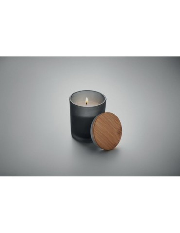 Bougie Végétale Éco-responsable 120g Personnalisée KEOPS SMALL Matières : verre Couleurs : noir goodies personnalisé en stock