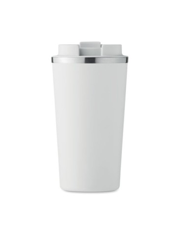 Gobelet Isotherme Double Paroi 510 ml Personnalisé BRACE + Matières : acier inoxydable Couleurs : blanc marquage couleur éclatan