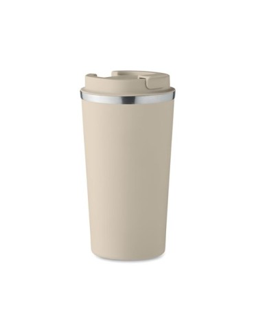 Gobelet Isotherme Double Paroi 510 ml Personnalisé BRACE + Matières : acier inoxydable Couleurs : beige cadeau entreprise pas ch