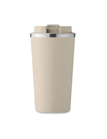 Gobelet Isotherme Double Paroi 510 ml Personnalisé BRACE + Matières : acier inoxydable Couleurs : beige cadeau affaires élégant