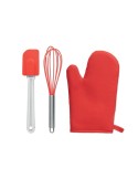 Set d'ustensiles de cuisine personnalisés DATEKI Matières : PET Couleurs : rouge cadeau entreprise pas cher