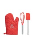 Set d'ustensiles de cuisine personnalisés DATEKI Matières : PET Couleurs : rouge impression haute définition