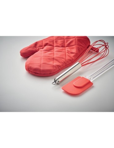 Set d'ustensiles de cuisine personnalisés DATEKI Matières : PET Couleurs : rouge livraison express 24h 48h