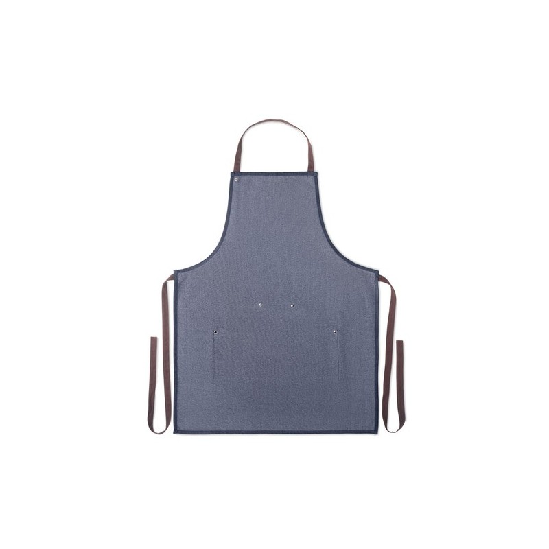 Tablier en denim  240 gr/m² - DENIPUR Matières : coton Couleurs : bleu impression haute définition