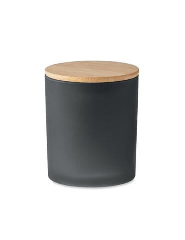 Bougie Végétale Parfumée 200 gr Personnalisée KEOPS MEDIUM Matières : verre Couleurs : noir accessoire événementiel unique