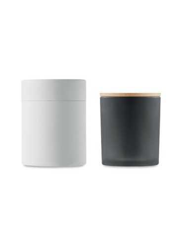 Bougie Végétale Parfumée 200 gr Personnalisée KEOPS MEDIUM Matières : verre Couleurs : noir cadeau affaires élégant