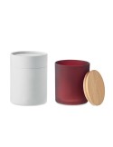 Bougie Végétale Parfumée 200 gr Personnalisée KEOPS MEDIUM Matières : verre Couleurs : bordeaux objet promotionnel éco-responsab