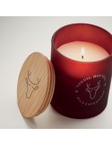Bougie Végétale Parfumée 200 gr Personnalisée KEOPS MEDIUM Matières : verre Couleurs : bordeaux objet promo petit budget