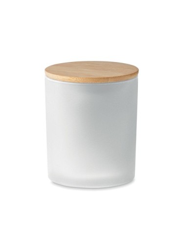 Bougie Végétale Parfumée 200 gr Personnalisée KEOPS MEDIUM Matières : verre Couleurs : blanc cadeau collaborateur premium