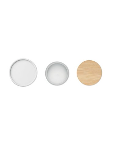 Bougie Végétale Parfumée 200 gr Personnalisée KEOPS MEDIUM Matières : verre Couleurs : blanc cadeau client original