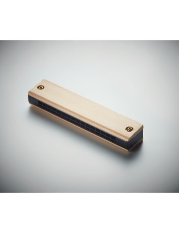 Harmonica Personnalisé Éco-responsable Cadeau d'Entreprise HARMA Matières : ABS Couleurs : bois 2