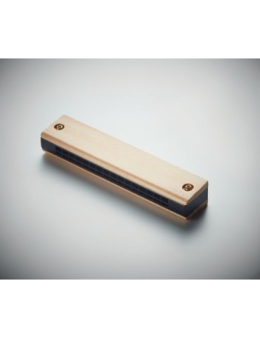 Harmonica Personnalisé Éco-responsable Cadeau d'Entreprise HARMA Matières : ABS Couleurs : bois impression haute définition