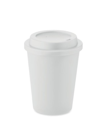 Gobelet Double Paroi Éco-responsable 300 ml Personnalisé NOLA Matières : polypropylène (PP) Couleurs : blanc