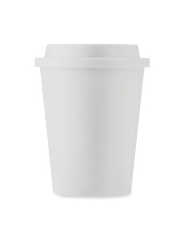 Gobelet Double Paroi Éco-responsable 300 ml Personnalisé NOLA Matières : polypropylène (PP) Couleurs : blanc cadeau collaborateu