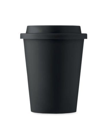 Gobelet Double Paroi Éco-responsable 300 ml Personnalisé NOLA Matières : polypropylène (PP) Couleurs : noir livraison express 24