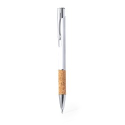 Stylo Écoresponsable Cadeau d'Entreprise Logard Matières : liège Couleurs : bleu marine marquage couleur éclatante