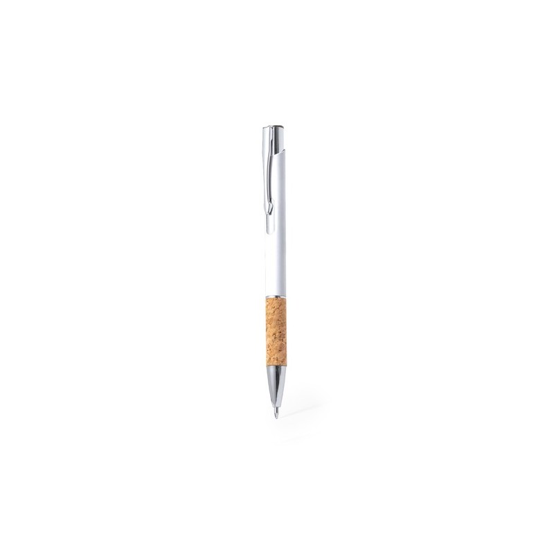Stylo Écoresponsable Cadeau d'Entreprise Logard Matières : liège Couleurs : bleu marine marquage couleur éclatante